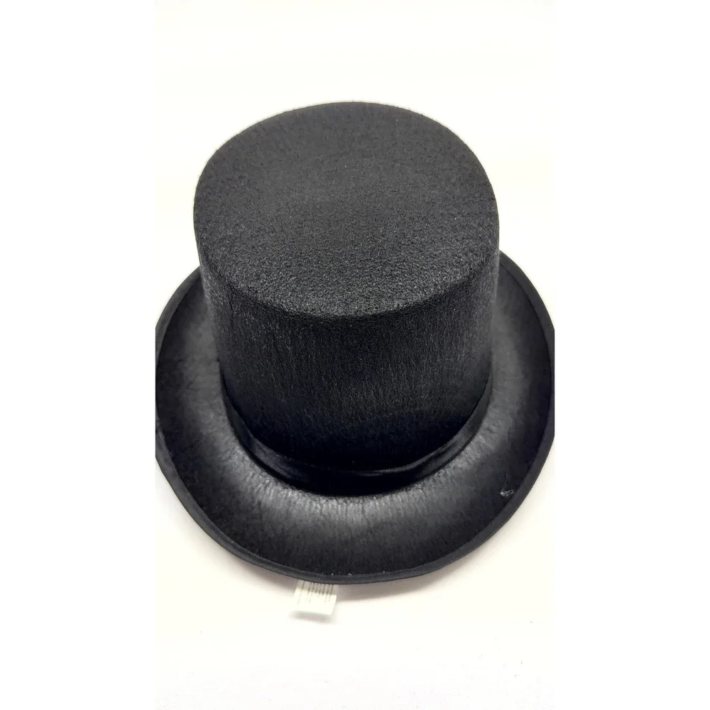 Black Top Hat Costume Accessory Adult Cosplay Party Novelty